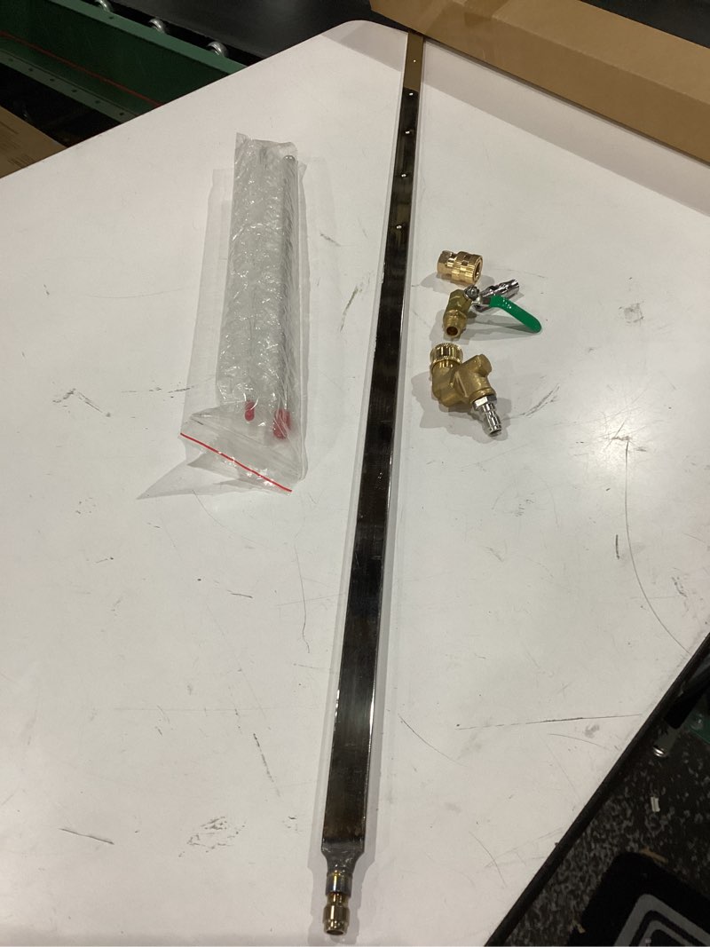 Condition photo showing New/Like New for 39" radiator cleaning wand with pipe quick connector, car truck rv pressure washer wand, radiator flush & cleaner tool, max 4500 psi pressure washer
