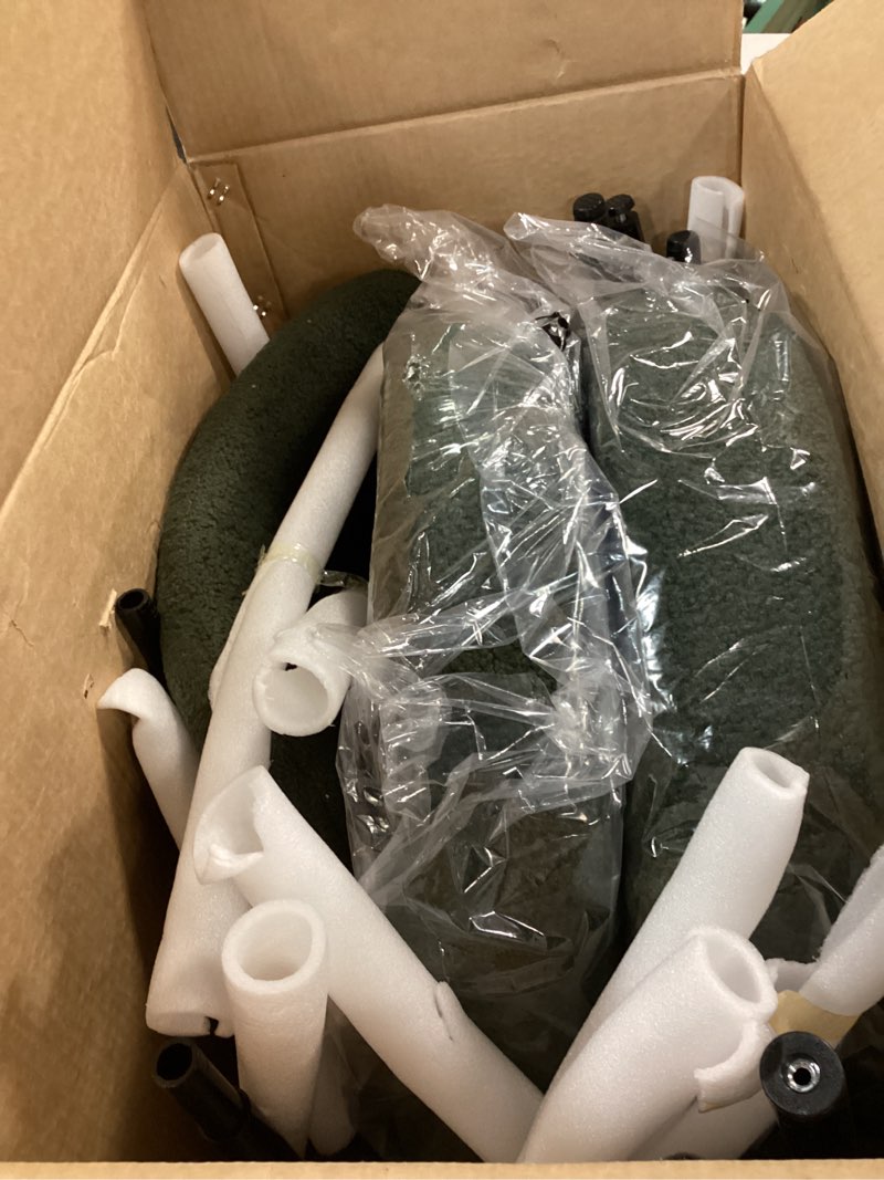 Condition photo showing Good Condition for dumos dining chairs set of 2, mid century modern chair round upholstered curved backrest, kitchen vanity living room chairs with black metal legs, green green set of 2