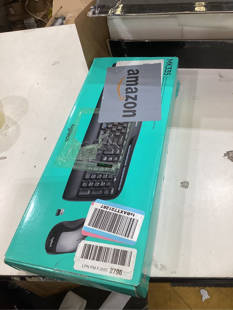 Condition photo showing Good Condition for Logitech MK335 Quiet Wireless Keyboard and Mouse Combo - Black/Silver Keyboard and Mouse Combo Wireless, Ambidextrous