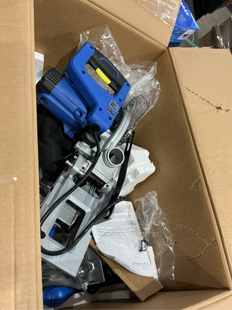 Condition photo showing As Is for kobalt compact 7-1/4-in 10-amp single bevel sliding compound corded miter saw
