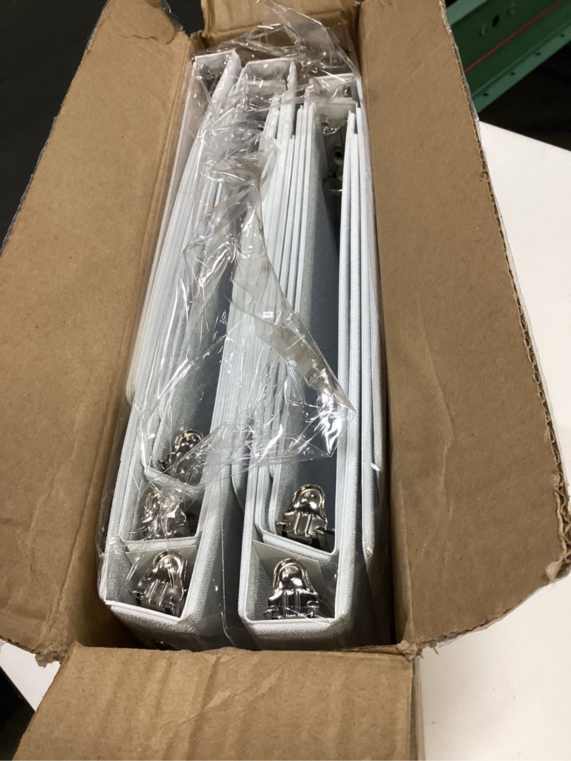 Condition photo showing Good Condition for sunee 1/2 inch binders 3 ring 10 pack bulk, pvc-free clear view half inch binders (fits 8.5x11 inches) for school, office & home use, white 0.5 inch 10 pack white