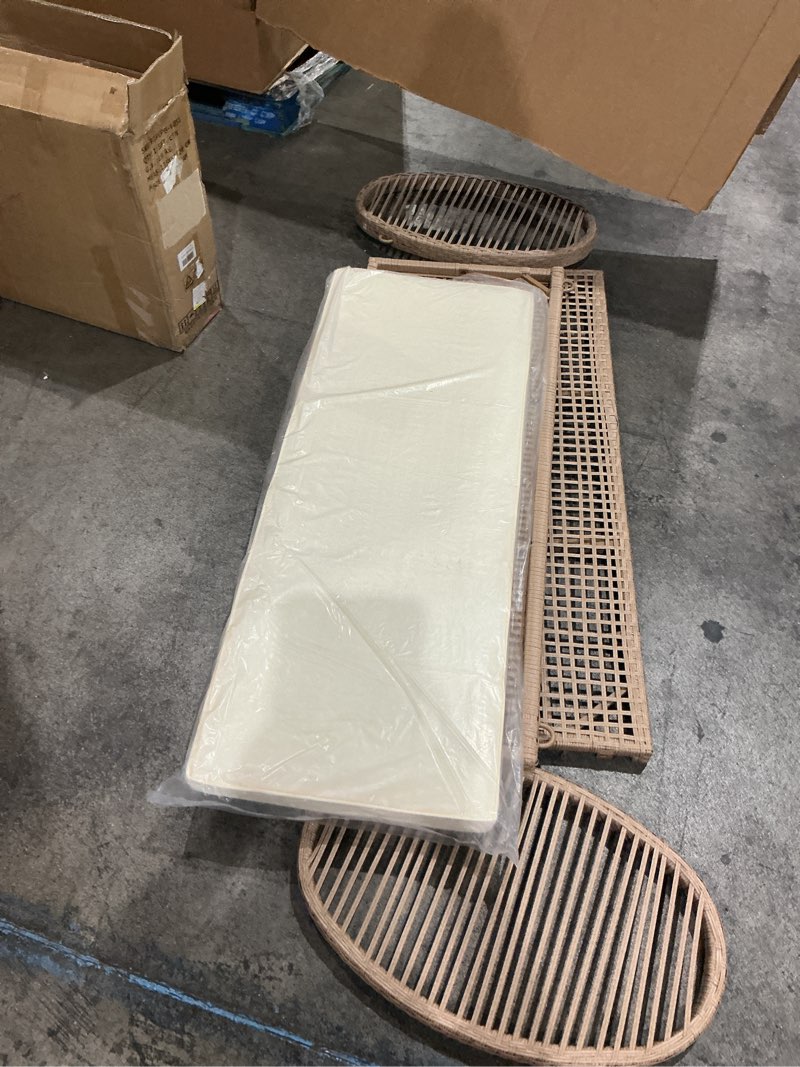 Condition photo showing As Is for yitahome hanging porch swing chair sits 3 people, beige
