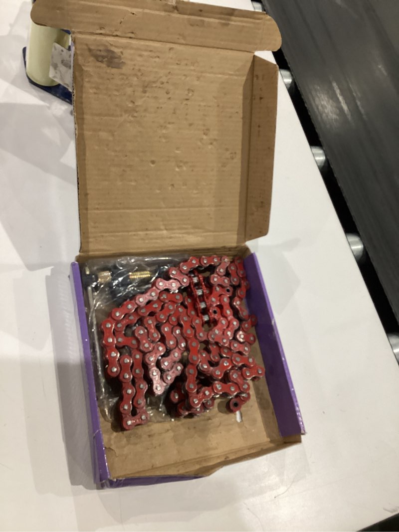 Condition photo showing As Is for 420 chain replacement for mini bike coleman ct200u bt200x ct200u-ex baja warrior mb200 trailmaster massimo predator 212 200cc 196cc 6.5hp parts front jackshaft 42 links and rear drive 90 links 420 chain 90+42links