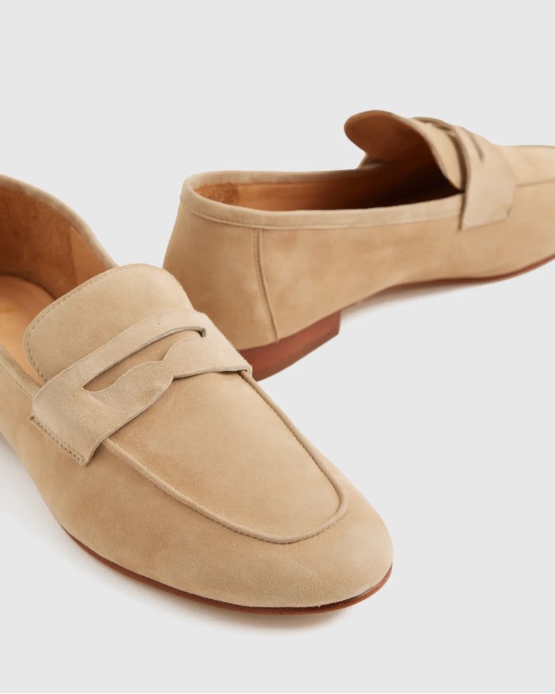 Italian Suede Penny Loafer size 9.5