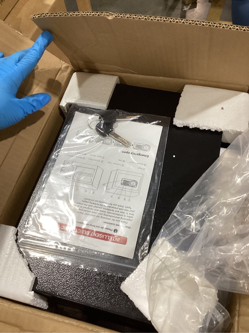 Condition photo showing Good Condition for 1.2 Cuft Safe Box Fireproof Waterproof, Digital Security Safes for Home Use Fire and Water Proof with Combination Lock, Alarm System and Removable Shelf, Anti-Theft Document Safes For Money, Jewelry