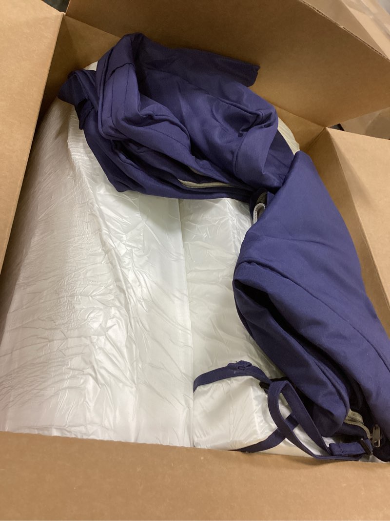 Condition photo showing As Is for Favoyard Deep Seat Patio Cushion Set 22 x 22 Inch Waterproof Outdoor Chair Cushions for Patio Furniture with Fade Resistant and Removable Cover with Handle & Adjustable Straps for Patio, Yard, Garden Blue Seat 22x22 In + Back 22x18.5 In