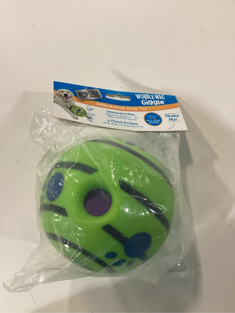 Condition photo showing New/Like New for wobble wag giggle™ ball dog toy in green