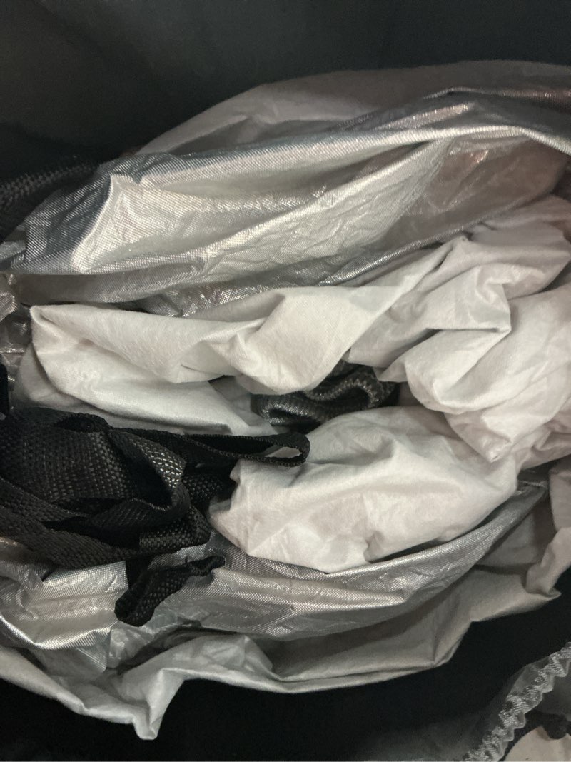Condition photo showing As Is for ezyshade 10-layer waterproof sports car cover. see vehicle size-chart for accurate fit. all weather full outdoor covers. porsche z4 370z brz 86 tt classic cars sun snow rain. size c2 (see sizechart) reflective c2 - see vehicle size chart