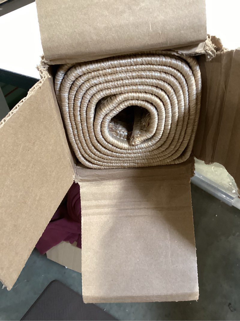 Condition photo showing Good Condition for dexi hallway runner rug 3.3x8, woven braided farmhouse runner carpet indoor, absorbent thin long ent