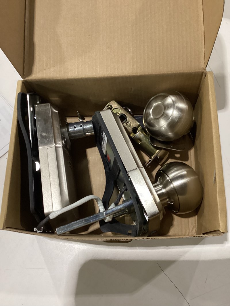 Condition photo showing Good Condition for veise ve018 smart knob handle lock - fingerprint, app control, keyless entry for front door and bedroom, electronic digital keypad, auto lock, remote access sharing, ip55 weatherproof, satin nickel