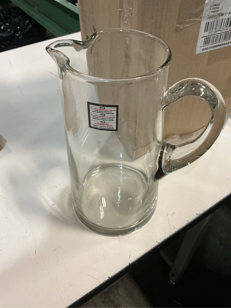 Condition photo showing New/Like New for libbey cantina glass pitcher in gift box, 79.3 oz, clear