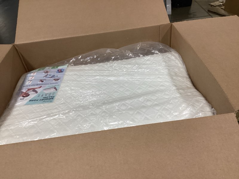 Condition photo showing Good Condition for similar productcervical pillow for neck pain relief, memory foam pillow, ergonomic adjustable contour bed pillow for side, back & stomach sleepers (1, 22 * 13.7inch) 1 22*13.7inch