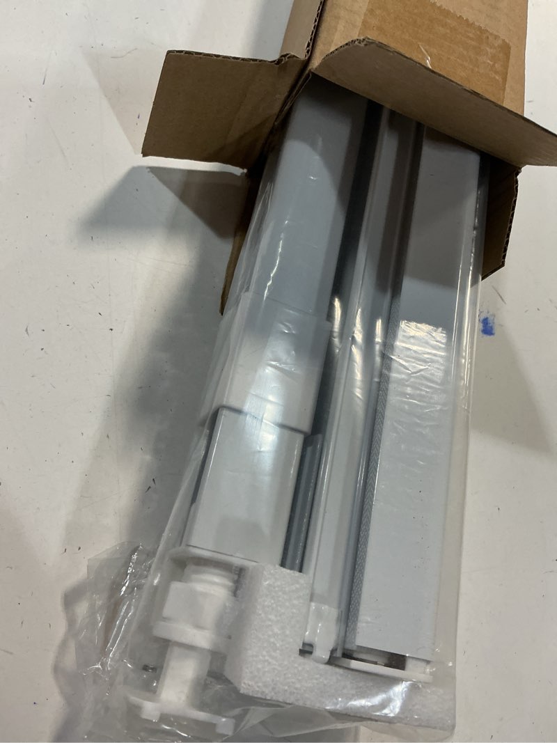 Condition photo showing Good Condition for LazBlinds No-Drill Cordless Zebra Blinds - Dual Layer Light Filtering & Room Darkening, Free-Stop Lift, Easy Install, Day & Night Privacy with Valance for Window 27" W x 64" H, White 27"W x 64"H White