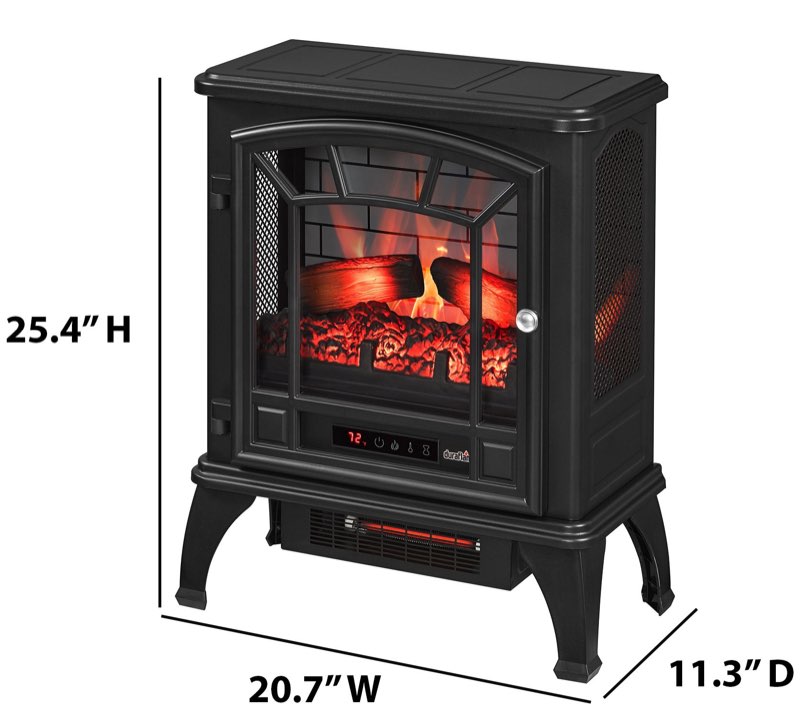 Duraflame Infrared Stove Heater with Remote Gun Metal Gray