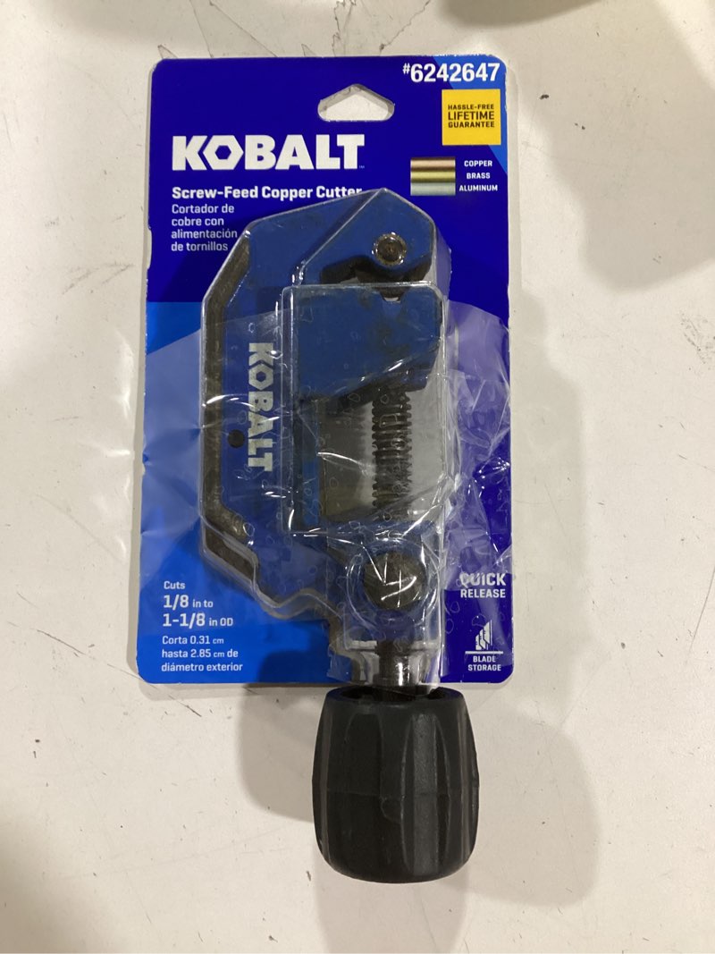Condition photo showing As Is for kobalt 1-1/8-in copper tube cutter