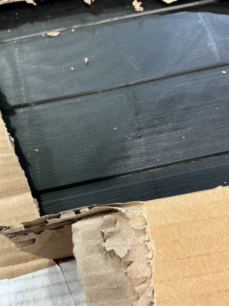 Condition photo showing Good Condition for outdoor storage box 180gal waterproof resin deck box,uv-resistant lockable package delivery bin for garden tools,large patio outside cushions,pool accessories supplies,chest,furniture,black
