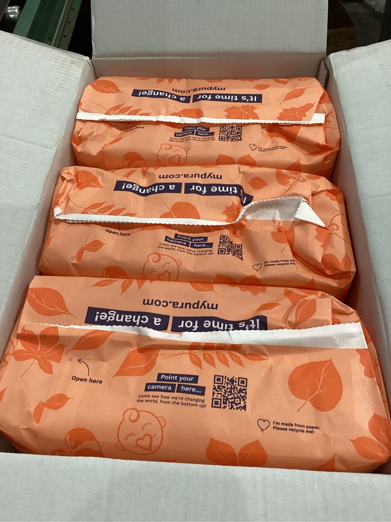 Condition photo showing New/Like New for pura sensitive soft sustainable baby diapers size 1, 96 count (choose your size and count)
