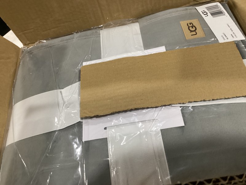 Condition photo showing Good Condition for UGG Coco Twin Fleece Blanket for Bed – Luxury Cozy Room Decor, Soft Warm Winter Bedding, Heavy Blanket & White Christmas Decor, Gifts for Teens and Women – White, Snow Snow Twin