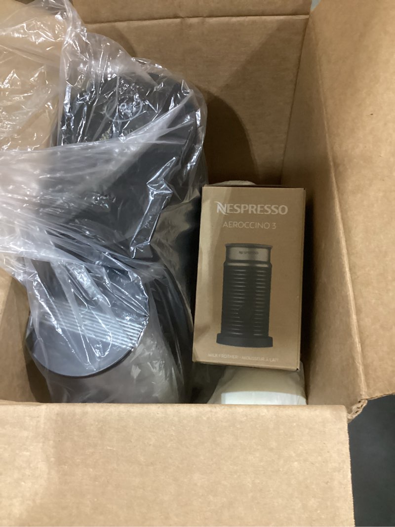 Condition photo showing Good Condition for nespresso vertuo plus deluxe coffee and espresso maker by de'longhi, matte black with aeroccino milk