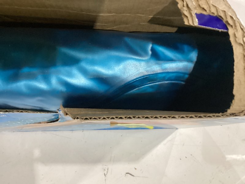 Condition photo showing As Is for bluescape blue neon comfort inflatable water mat, pool float, age 14 & up, unisex