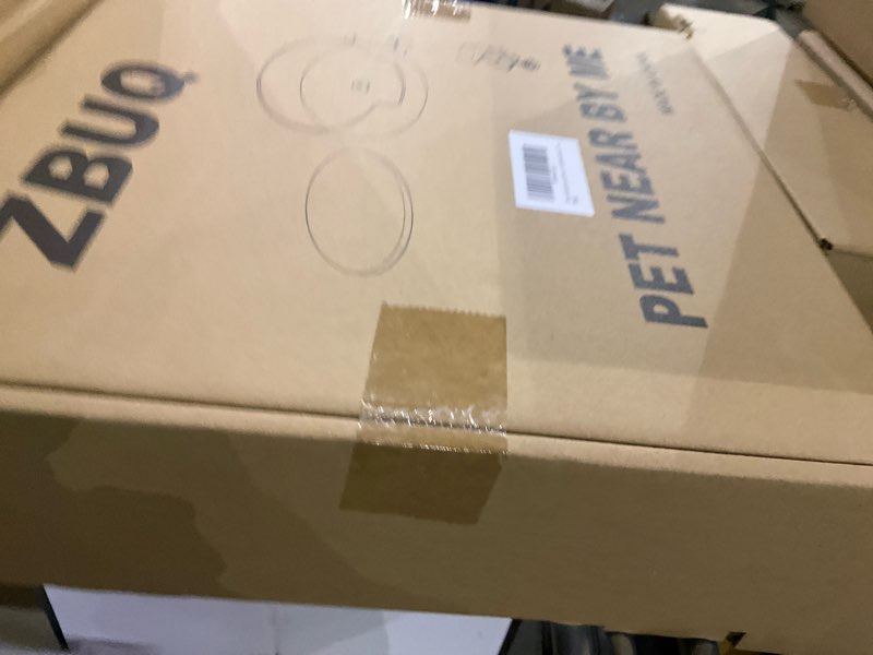 Condition photo showing New/Like New for Cat Bed Desk with Pet Mat, Cat Hammock for Desk, Cat Bed Desk with Wooden Bowl, 360° Rotation and Adjustable Height, Coffee