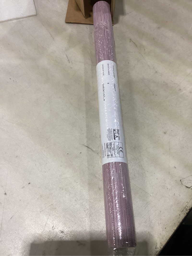 Condition photo showing Good Condition for nuwallpaper x society social classic faux grasscloth peel and stick wallpaper, lilac faux grasscloth removable contact paper for walls, self adhesive wall covering for bedroom living room accent wall lilac wallpaper