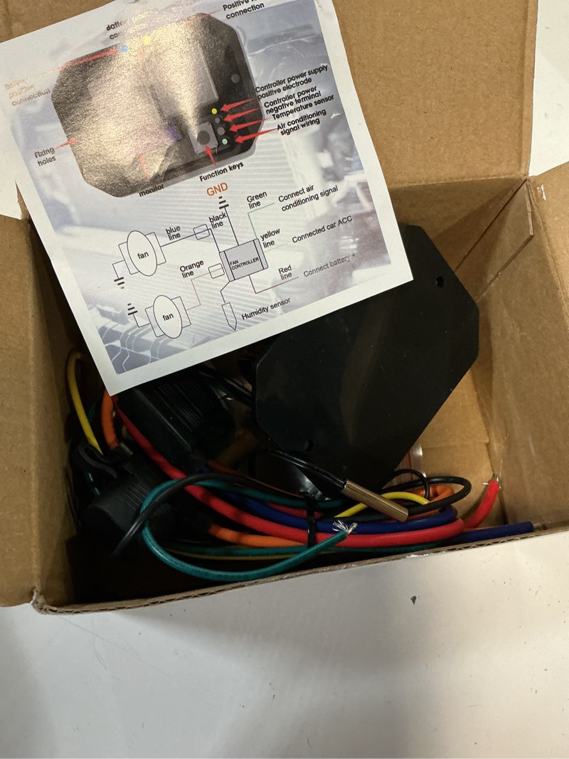 Condition photo showing As Is for digital radiator fan controller switch kit #0444 12v,adjustable temperature range (104-230°f) thermatic dual fan relay kit for automotive systems replace #0444,12v