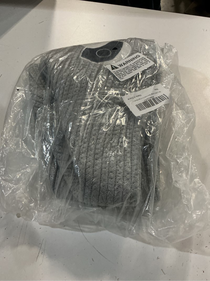 Condition photo showing New/Like New for raccoon large blanket woven basket for nursery,rope cotton storage gift basket,baby oval bear laundry 0rganizer with ears handles, cute animal baskets clothes decor storage bins,13" d×12" h grey02 13"d × 12 "h