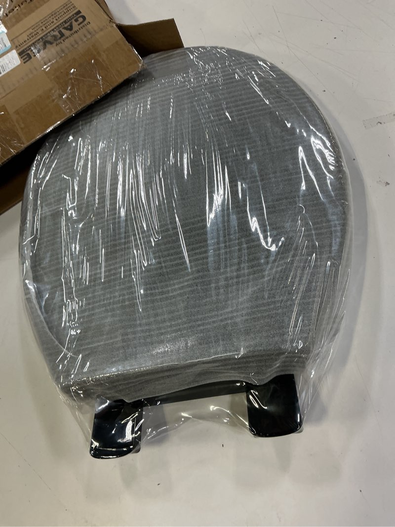 Condition photo showing New/Like New for 17" Round Quiet-Close Toilet Seat with Secure Locking System, Durable PP Material Toilet Seat Cover, Anti-Slip Black Design Easy to Install and Clean Black, Standard Round (17?)