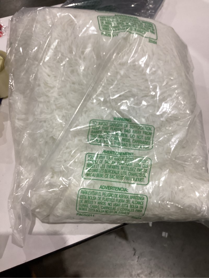 Medium white fluffy rug 