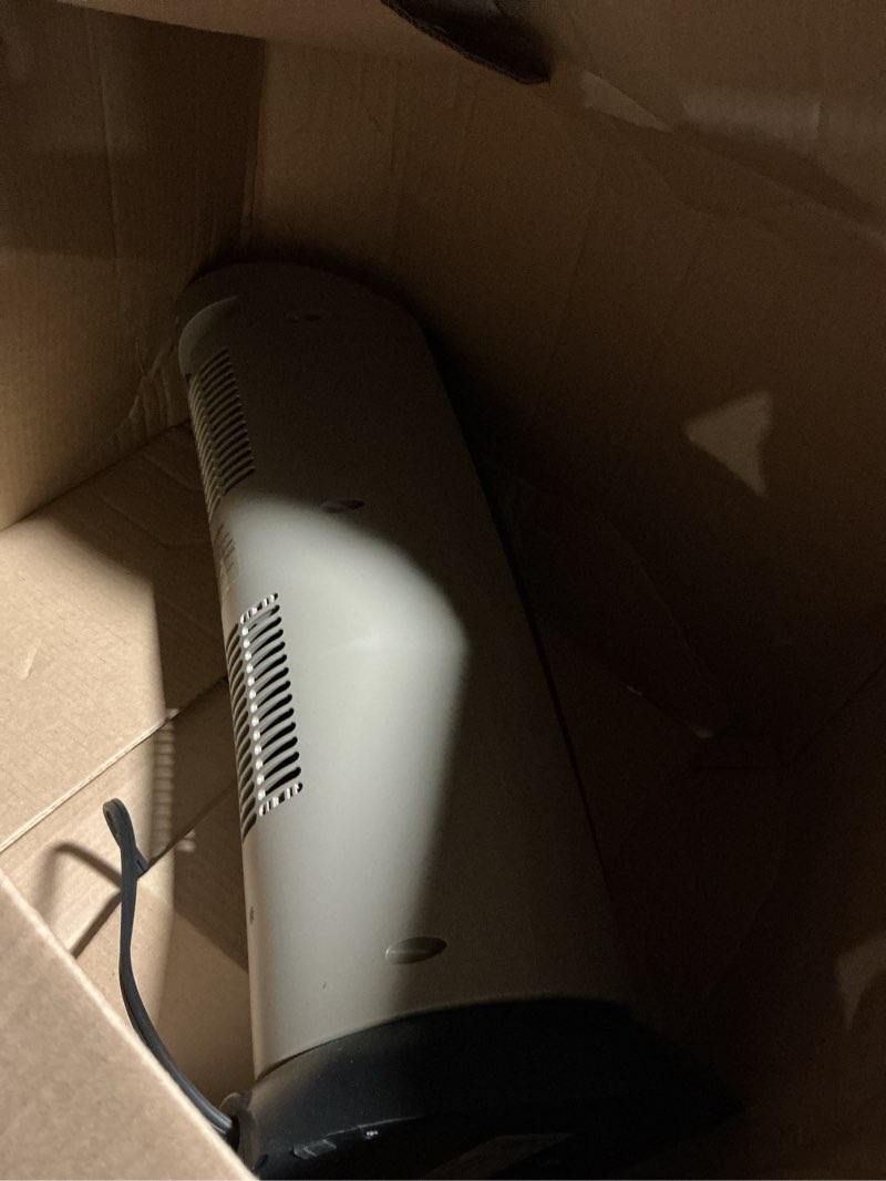 Condition photo showing As Is for Lasko - Portable Ceramic Tower Space Heater with Remote Control - Black/Silver