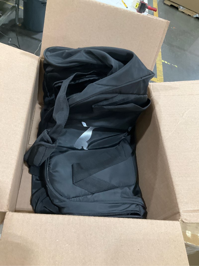 Condition photo showing Good Condition for puma accelerator duffel bag, black traditional, os accelerator duffel bag with removable strap & shoe pocket black