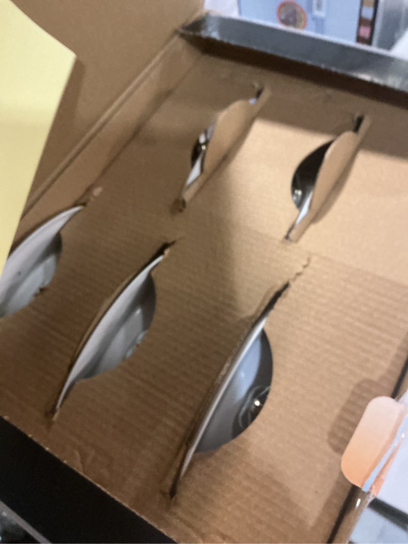 Condition photo showing New/Like New for Feit Electric LED Downlight Retrofit Kit with Baffle Trim, 75W Equivalent, 5/6-Inch Dimmable Recessed Light, Adjustable White 2700K–5000K, 90+ CRI, for Living, Bathroom, Dining & Kitchen Room 6 Count (Pack of 1) 6 Way + 75W