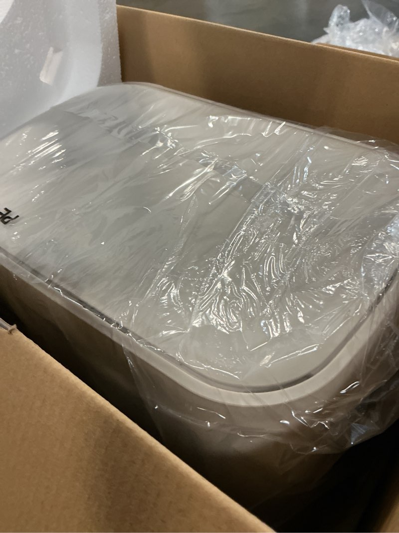 Condition photo showing Good Condition for bella 4qt slim air fryer, fits-anywhere™ kitchenware, evergood™ ceramic nonstick coating, adjustable temperature, 6 preset cooking options, 60 min auto shutoff w audible tone, 3.3lb capacity, oatmilk 4 qt oatmilk