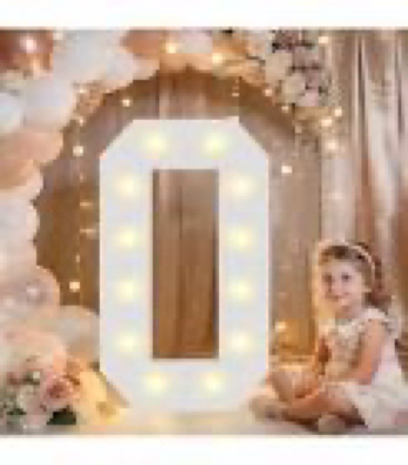 pooqla 4 ft light up marquee numbers, cool white and warm white led large lighted marquee numbers, g
