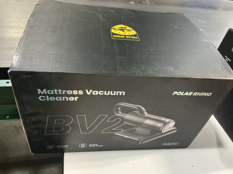 Condition photo showing New/Like New for Dual Brush-Roll Mattress Vacuum Cleaner with 25KPa High Suction, UV-C Light, 140°F Heating & Triple HEPA Filter [Allergens & Pet Hair Removal] Handheld Bed Vacuum for Couch, Quilt, Mattress, Crib Dark Grey