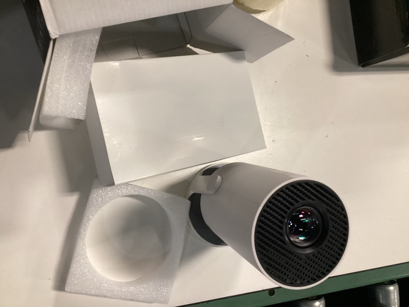 Condition photo showing Good Condition for mini projector, portable projector with wifi and bluetooth, built in apps | support 4k 1080p, 180° rotation, auto keystone, movie projector compatible with hdmi/usb/tv stick/smartphone/laptop basic white