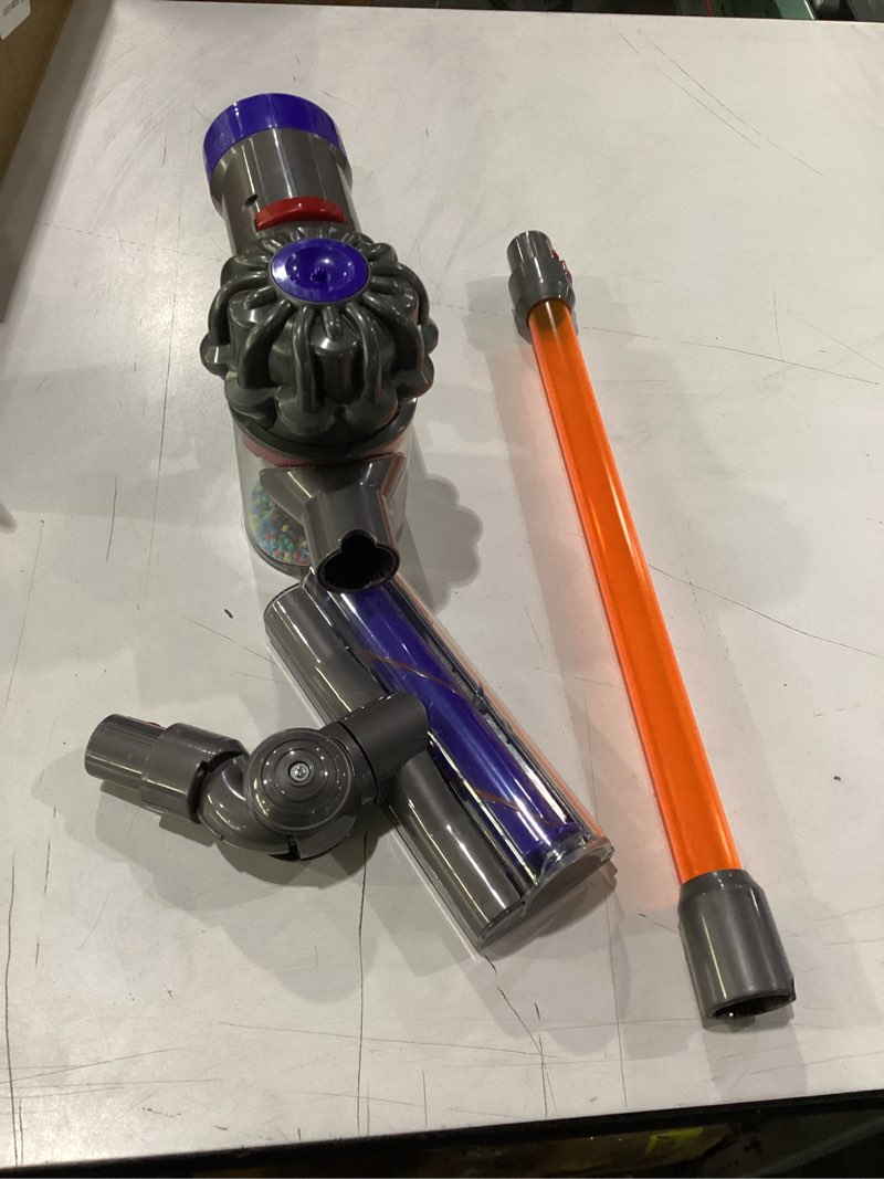 Condition photo showing Good Condition for casdon dyson cordless vacuum interactive & officially licensed toy dyson vacuum for children aged 3+ realistic role-play fun, purple and orange