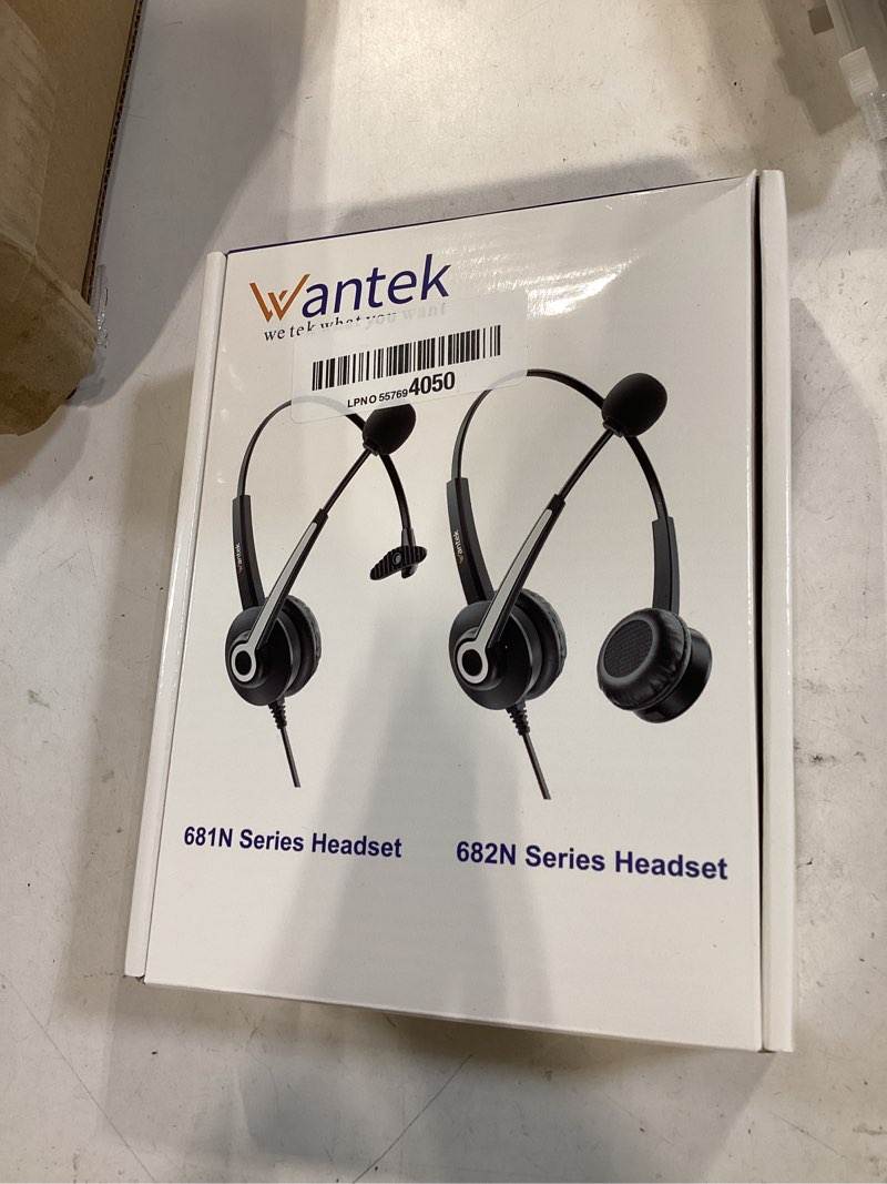 Condition photo showing New/Like New for phone headsets for office phones, corded telephone headset mono w/noise canceling mic - headset for phones landline office compatible with polycom plantronics nortel toshiba mitel shoretel black