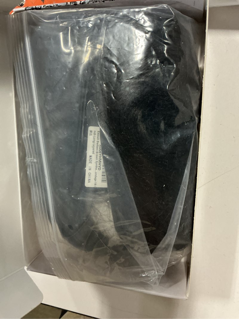 Condition photo showing Good Condition for darkest brown synthetic hair toppers for women with thinning 5x6 inch large base coverage clip in wispy bangs upgraded adjustable bandage 18 inch long layered 18 inch darkest brown