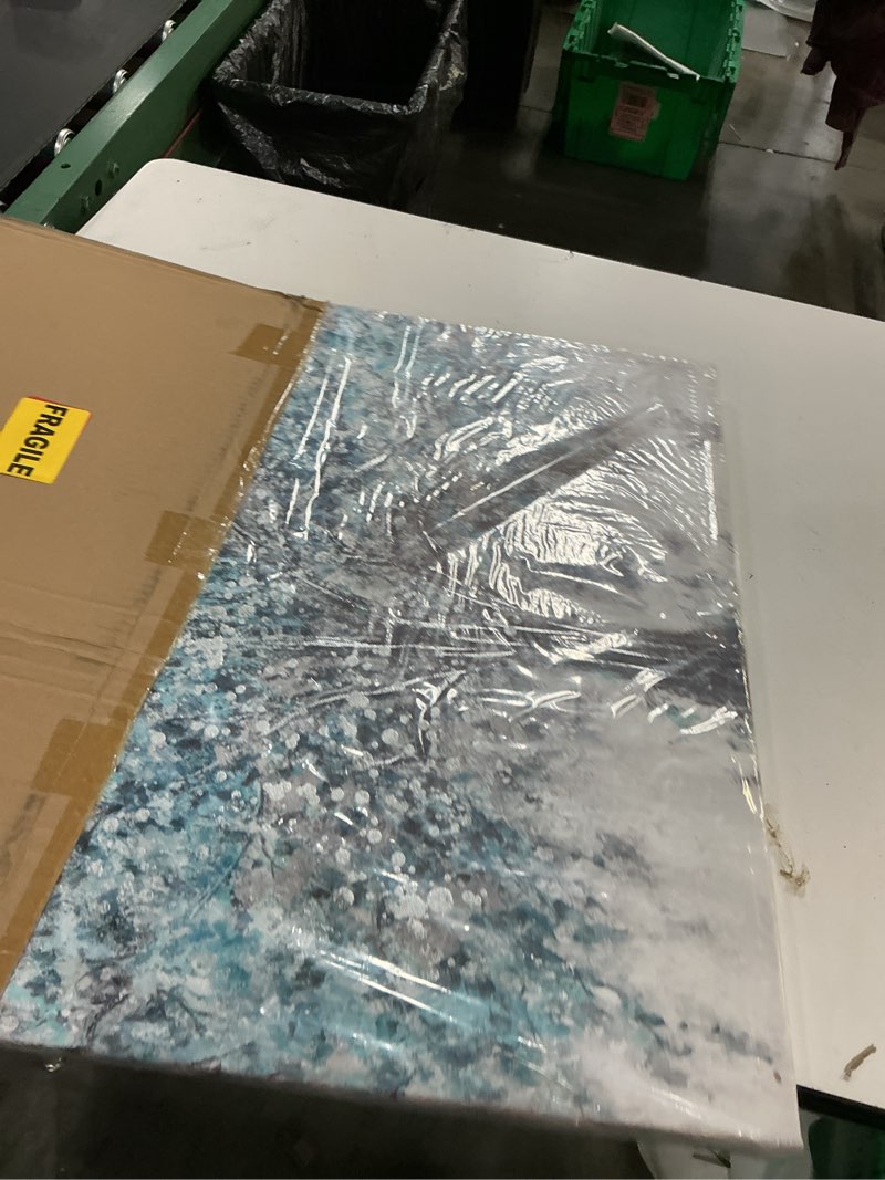 Condition photo showing New/Like New for abstract tree canvas wall art: blue picture painting graphic art picture t for for kitchen (24"x18") abstract blue tree 24"l x 18"w