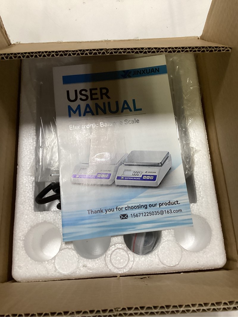 Condition photo showing Good Condition for Lab Scale 500gx0.001g High Precision Scale Analytical Balance, Digital Milligram Scale Scientific Laboratory Scale with Windshield LCD Display 7 Units, Electronic Jewelry Scale for Powder Gold Jewelry 500g×0.001g