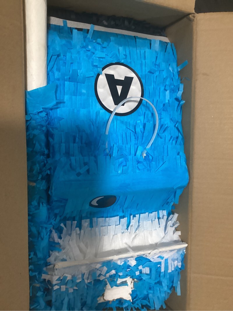 Condition photo showing Good Condition for soulchen race car piñata 15.8 x 7.1 x 6 inch 3d race car birthday decorations truck cars pinata bundle with blindfold and stick truck party favors for exciting party games supplies