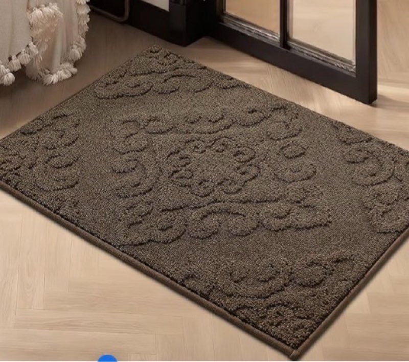 cosy homeer door mat 24”x36”,absorbent dirt trapper entryway rugs,non-slip welcome mat,washable entry rugs,low pile doormat for front back door,wet shoes & paws,brown