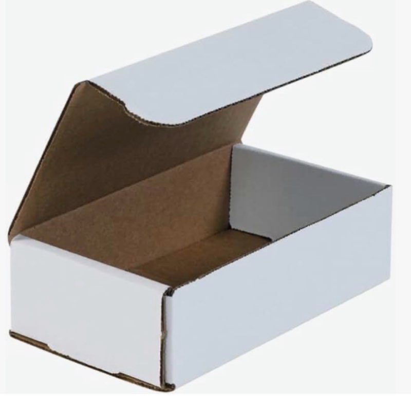 aviditi white corrugated cardboard mailing boxes, 7 x 4 x 2 inches, pack of 50, crush-proof, for shipping, mailing and storing (m742)