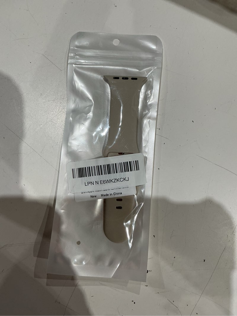 Condition photo showing Good Condition for sport silicone band compatible with apple watch bands 40mm 38mm 41mm 44mm 45mm 42mm 49mm women men,soft wristband waterproof replacement sport strap for iwatch bands series 9 8 7 6 5 4 3 2 1 se ultra starlight 44mm/45mm/46mm/49mm/42mm(series 3 2 1)