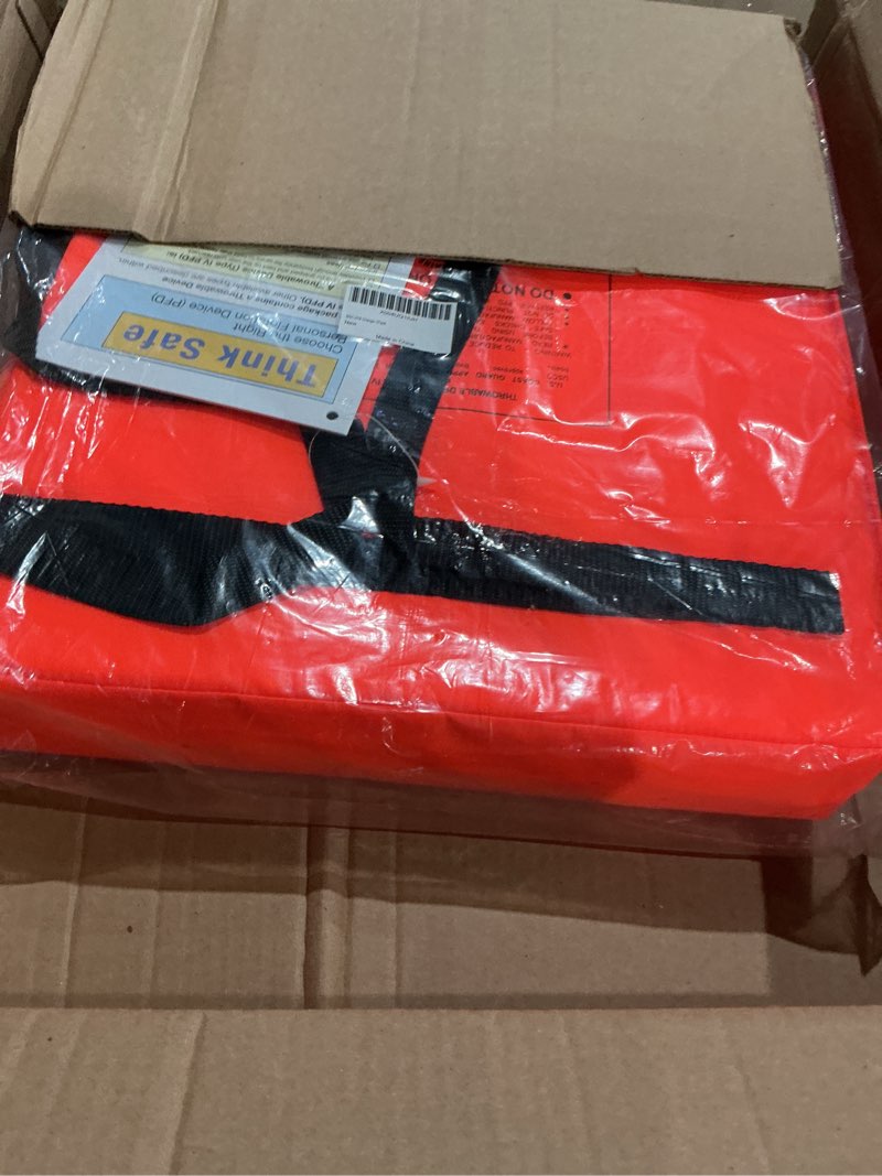 Condition photo showing Good Condition for throwable flotation cushion,emergency marine foam flotation throwable device,uscg approved type iv pfd boat throw seat cushion life preserver emergency safety equipment for boat kayak canoe orange-1pk orange-1pack