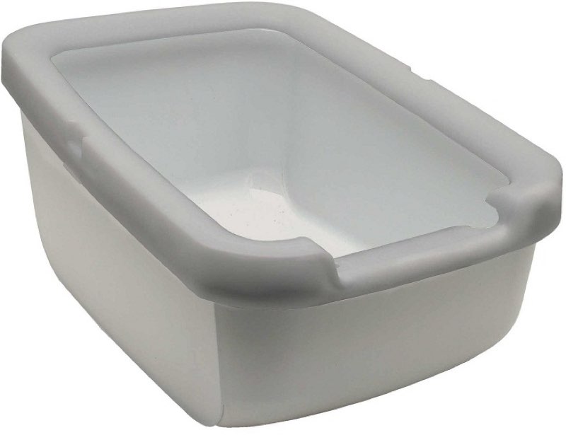 catit cat pan with litter shield rim