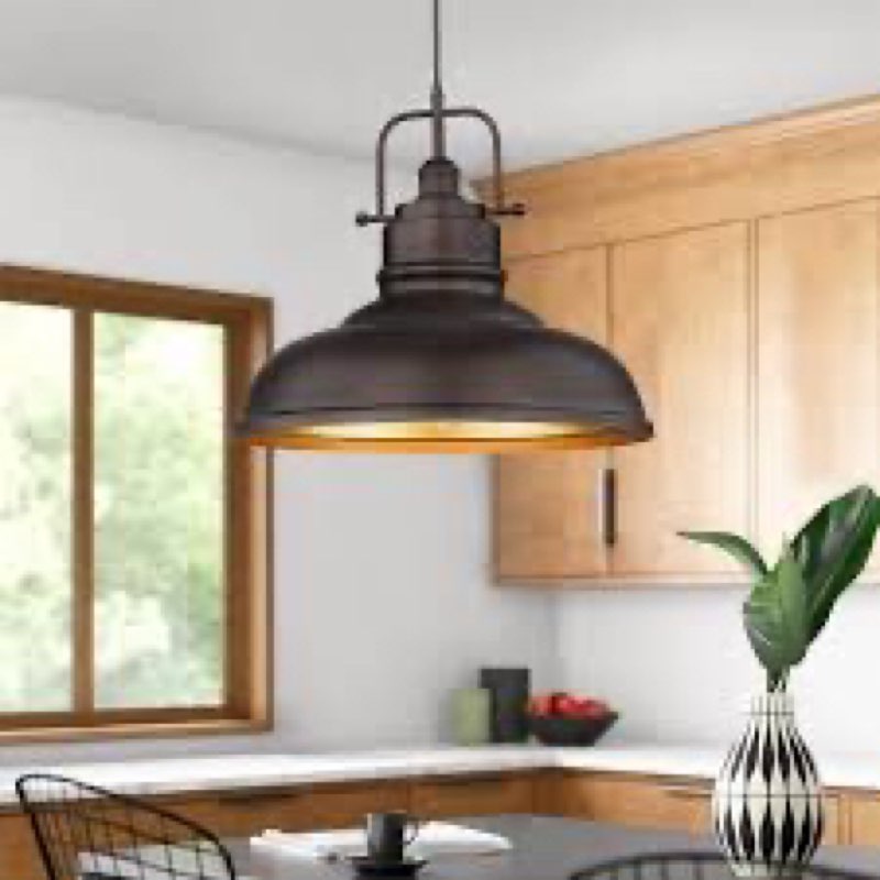 zeyu Modern Hanging Light Fixture, Kitchen Island Pendant Lights, 1-Light Adjustable Hanging Light, 