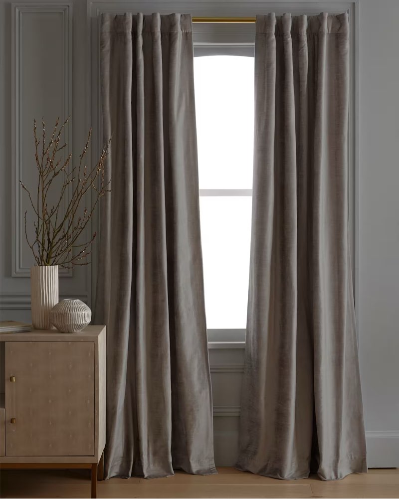 quince luster velvet true blackout curtain - single panel 48 x 108